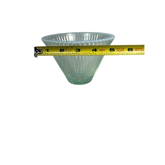 Vintage Vertical Ribbed Flared Bowl Opalescent MCM - Picture 8 of 15